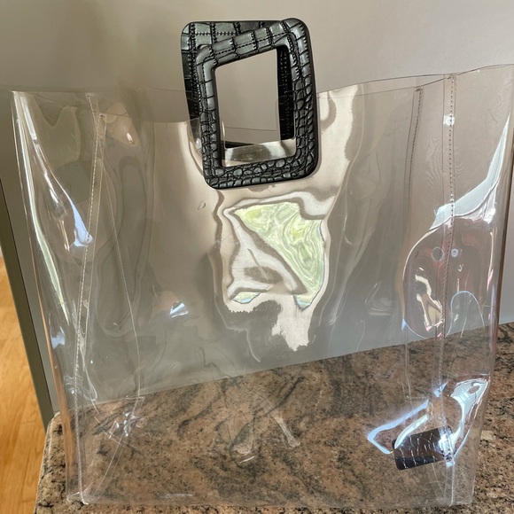 Staud Large Shirley Tote Croc Bag - Picture 6 of 7